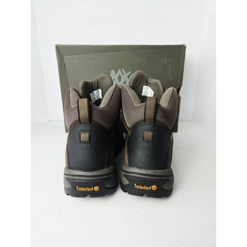 Timberland White Ledge Mid Hiker Boots Men's Dark Brown Lace Up Waterproof - 11